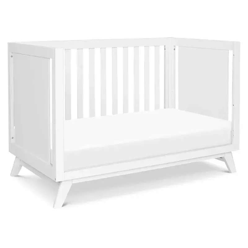 Otto Pine Wood 3-in-1 Convertible Crib - White