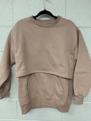 Outlet 7169 - Latched Mama 635 Snuggle-Up Nursing Pullover - Taupe - Extra Small