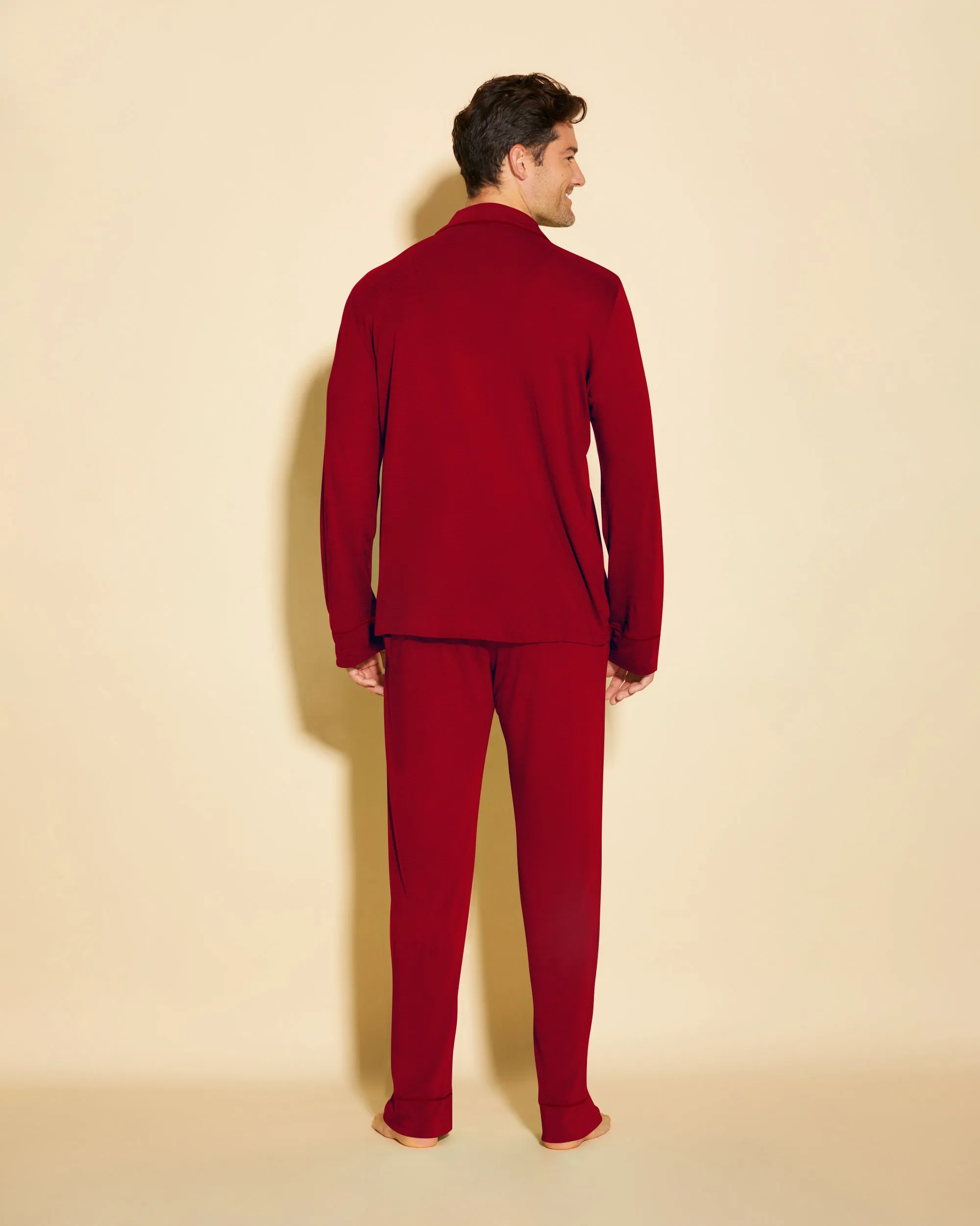 Pigiama Classico Da Uomo Con Top  Maniche Lunghe E Pantaloni