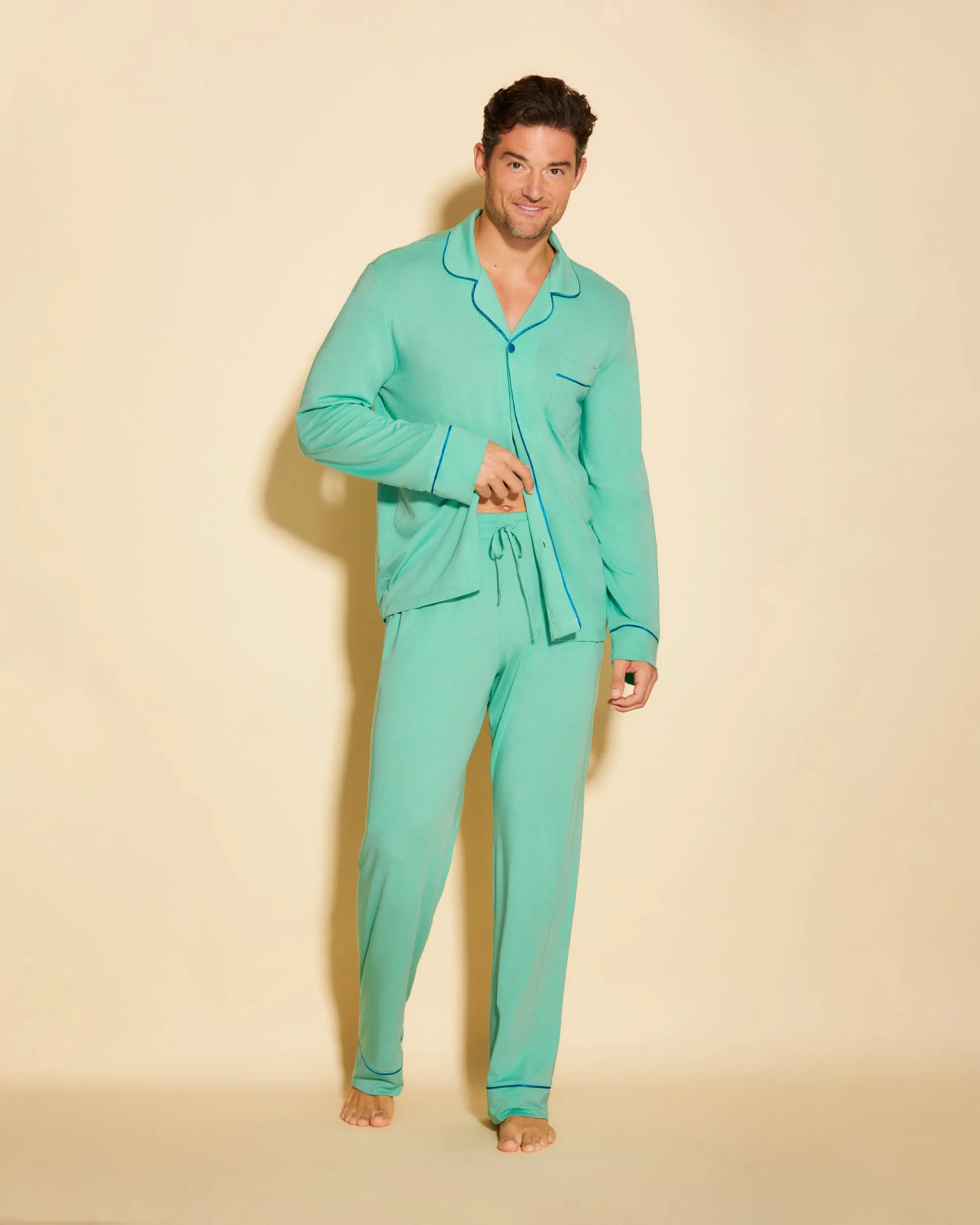 Pigiama Classico Da Uomo Con Top  Maniche Lunghe E Pantaloni