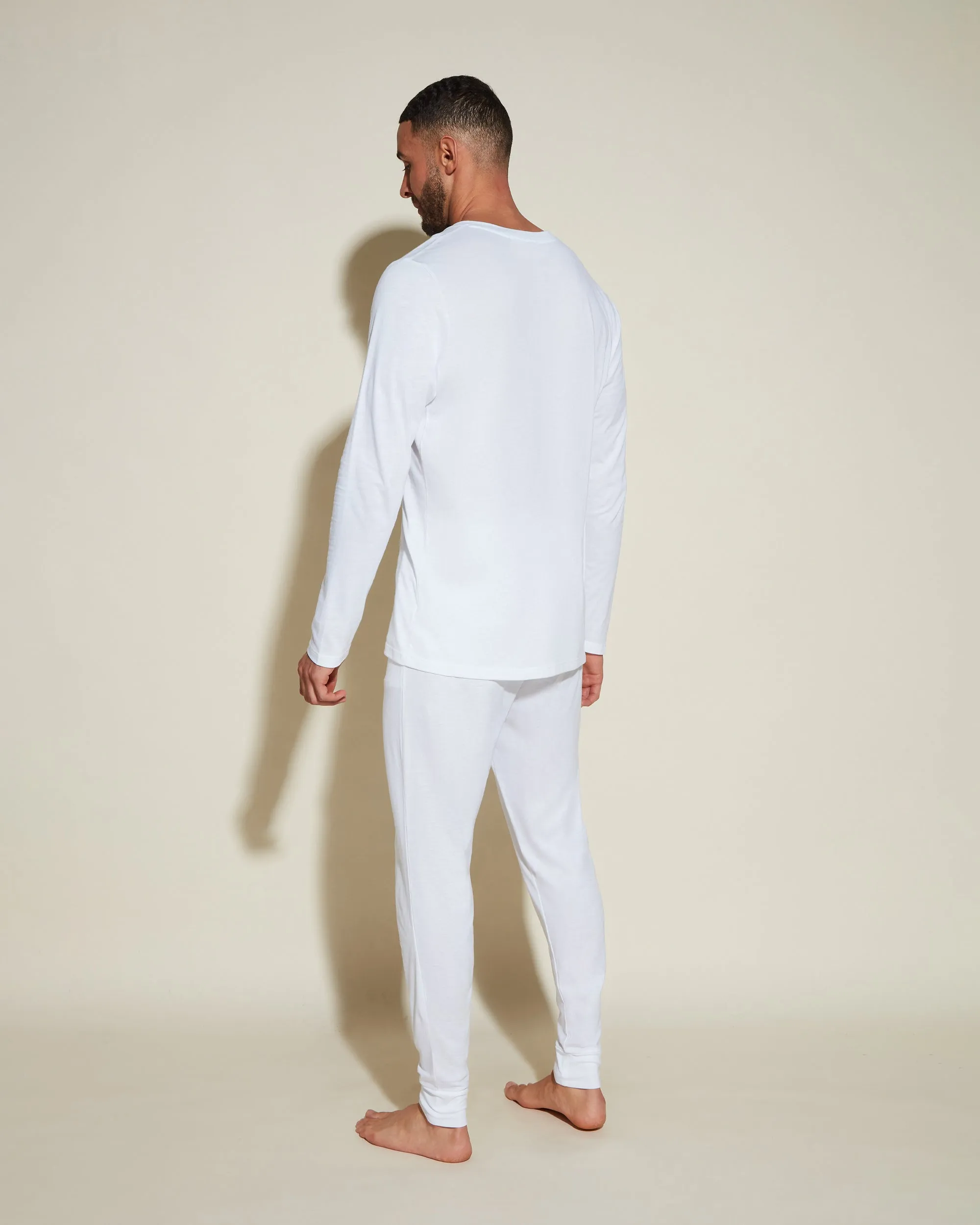 Pigiama Da Uomo Con Top Henley E Pantaloni  Jogger
