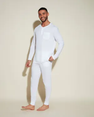 Pigiama Da Uomo Con Top Henley E Pantaloni  Jogger
