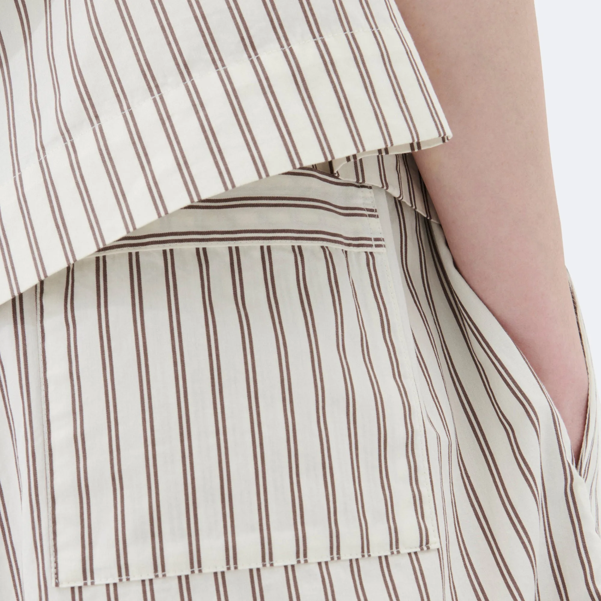 Pyjama Shorts - Hopper Stripes Cotton Poplin