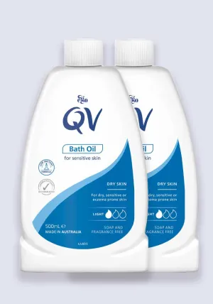 QV Bath Oil Cleanser for Dry Skin Conditions 500ml - 2 Pack Saver