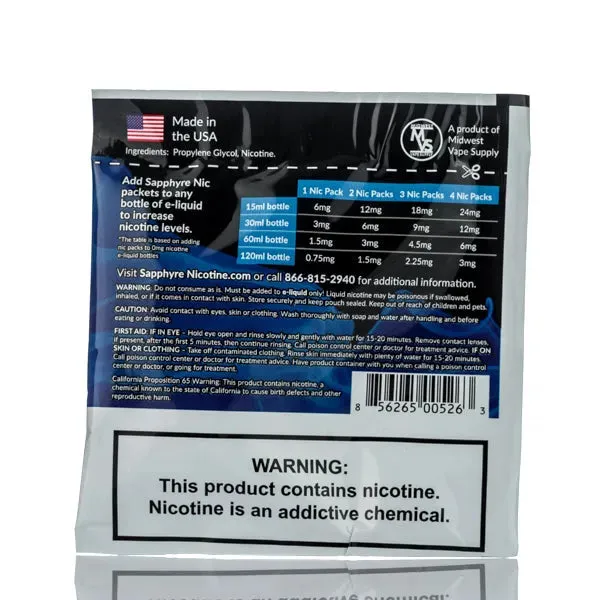 Sapphyre Nic Shot - Nicotine Additive