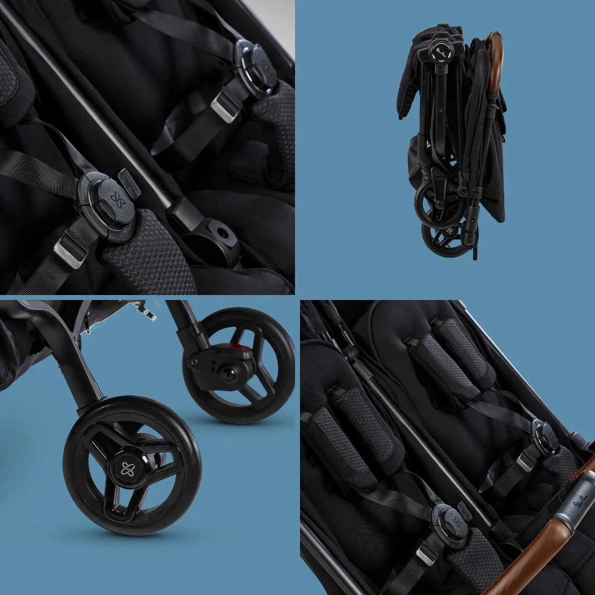 Silver Cross Jet Double Compact Side by Side Stroller