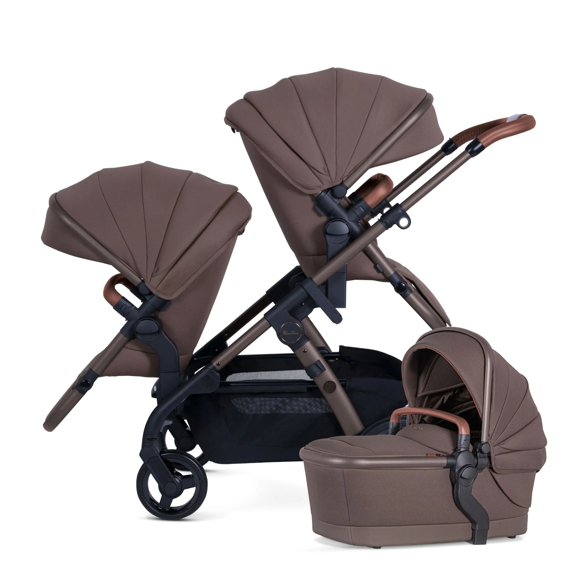 Silver Cross Wave 3 Complete Bundle - Seat, Bassinet,   Tandem Seat
