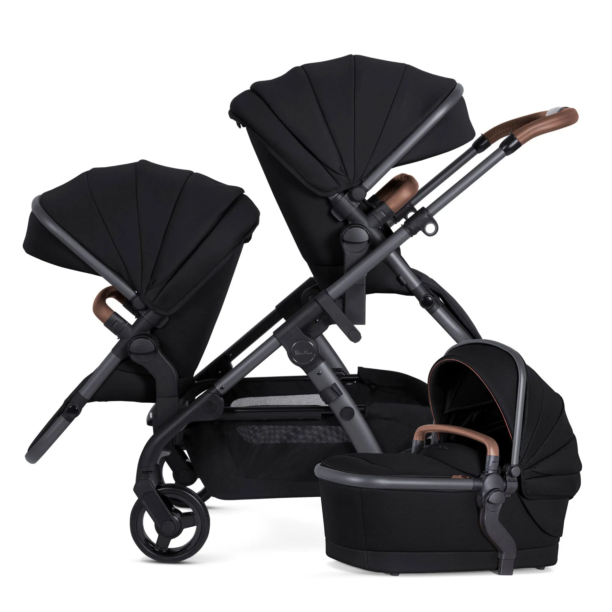 Silver Cross Wave 3 Complete Bundle - Seat, Bassinet,   Tandem Seat