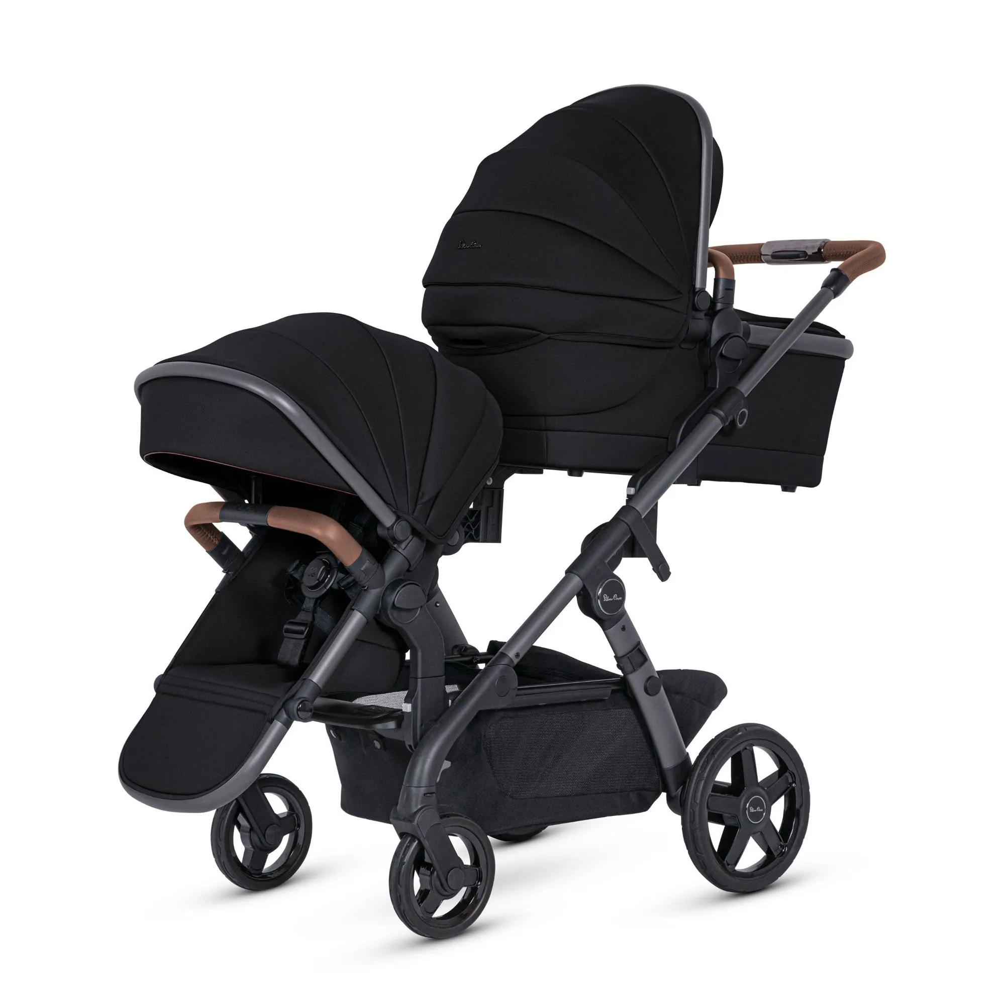 Silver Cross Wave 3 Complete Bundle - Seat, Bassinet,   Tandem Seat