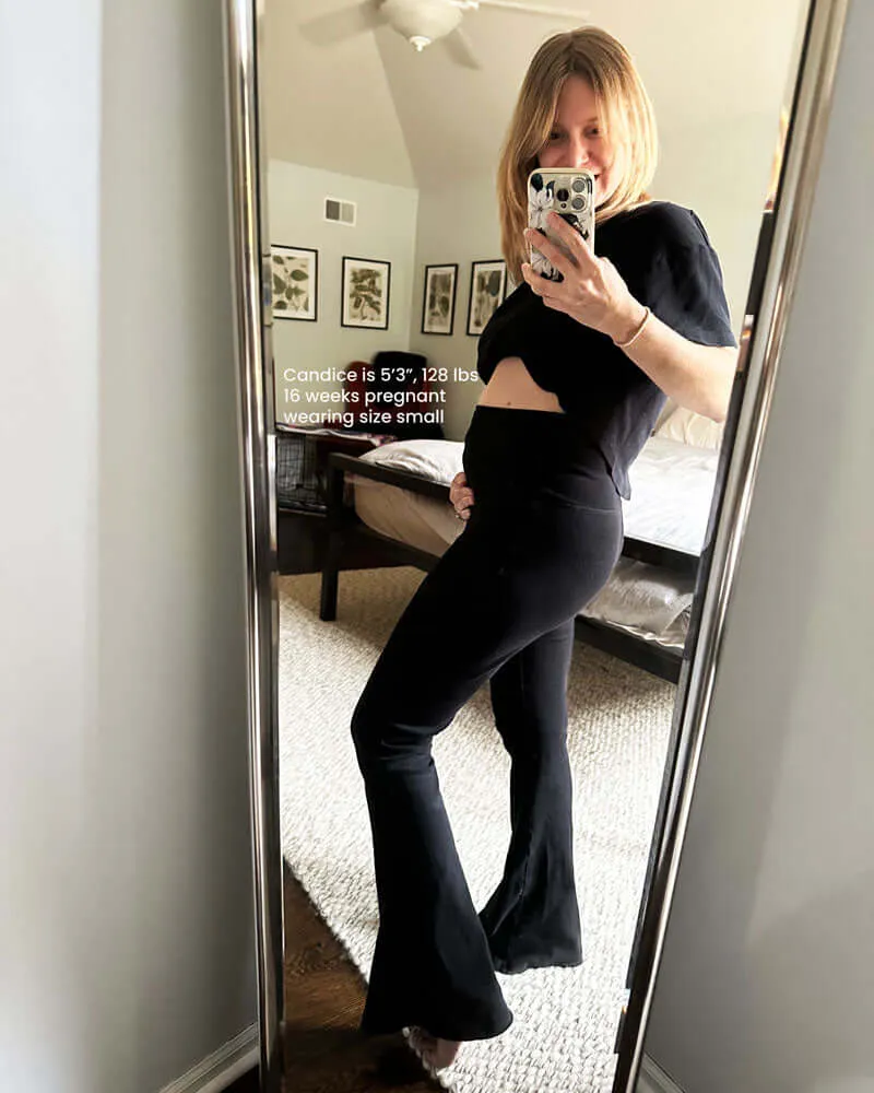 Stretch Rib Knit Maternity to Postpartum Flare Legging