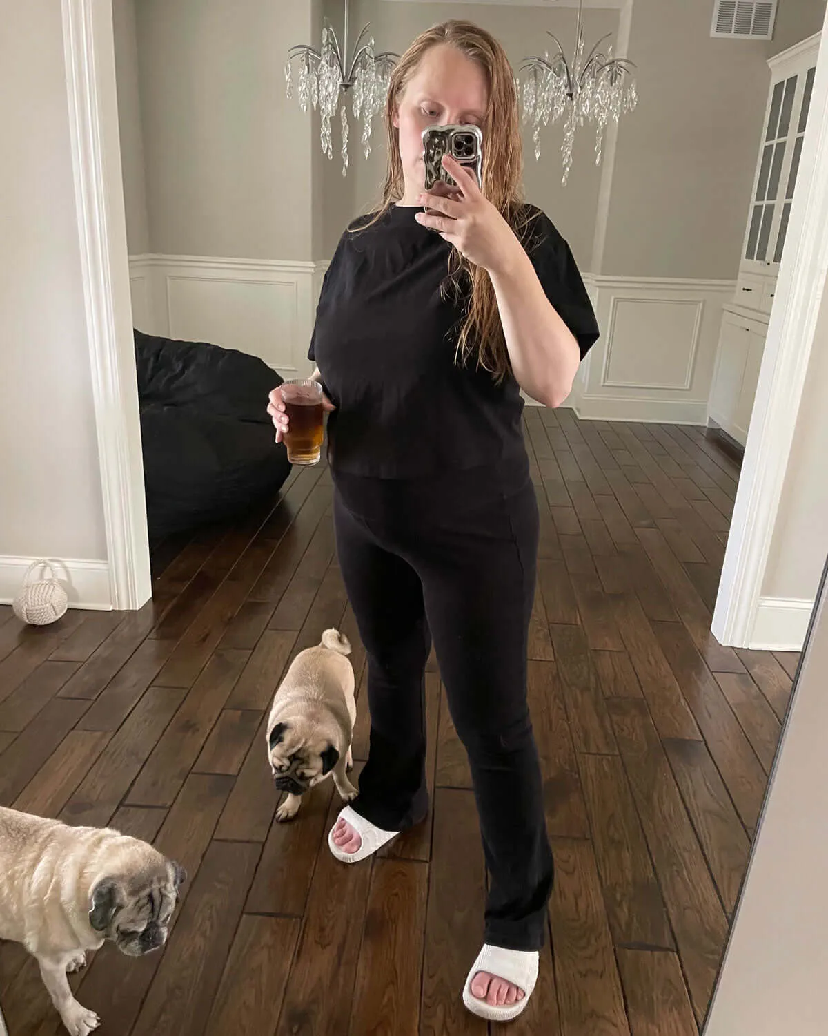 Stretch Rib Knit Maternity to Postpartum Flare Legging