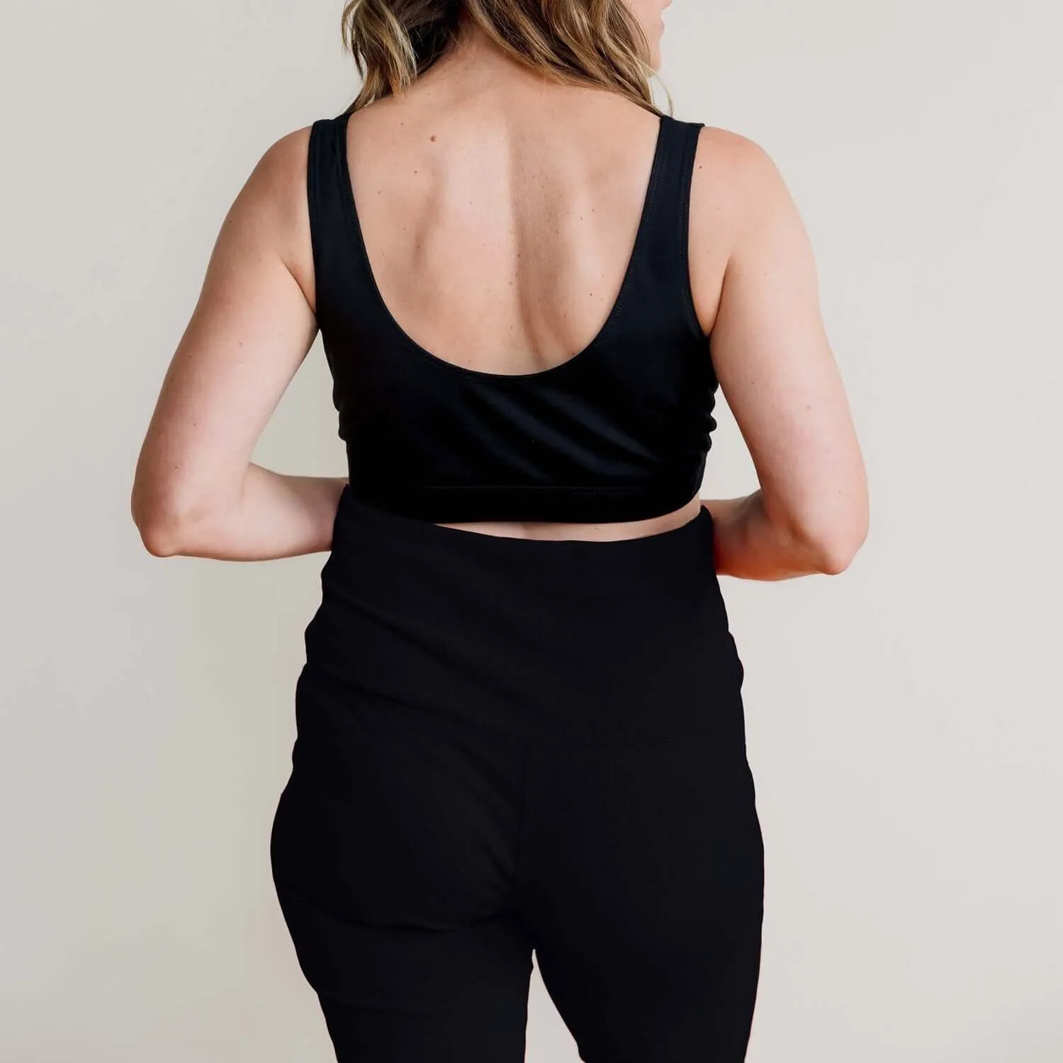 Stretch Rib Knit Maternity to Postpartum Flare Legging
