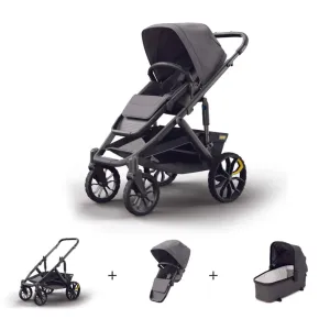 Veer Switch&Roll Luxe Infant Essentials Bundle - &Roll Stroller Frame / Switchback Seat Luxe / Bassinet