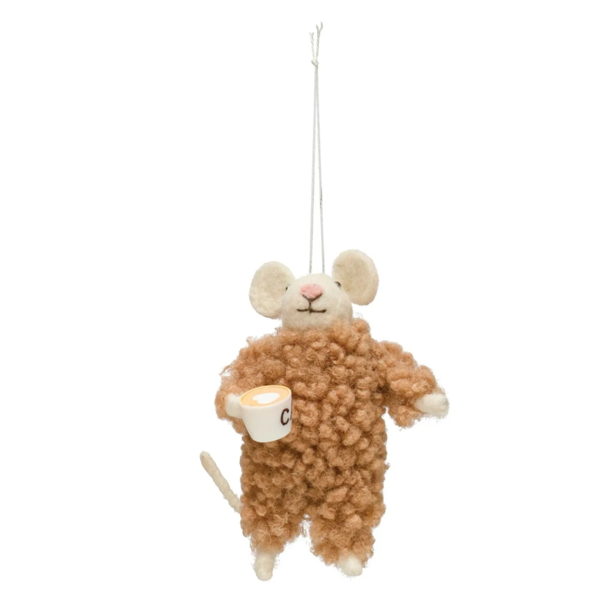 Wool Felt Mouse in Outfit Ornament